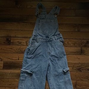 SHIEN size XS overalls light wash baggy pant